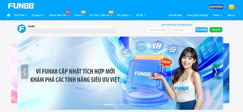 đăng xuất tài khoản Fun88 